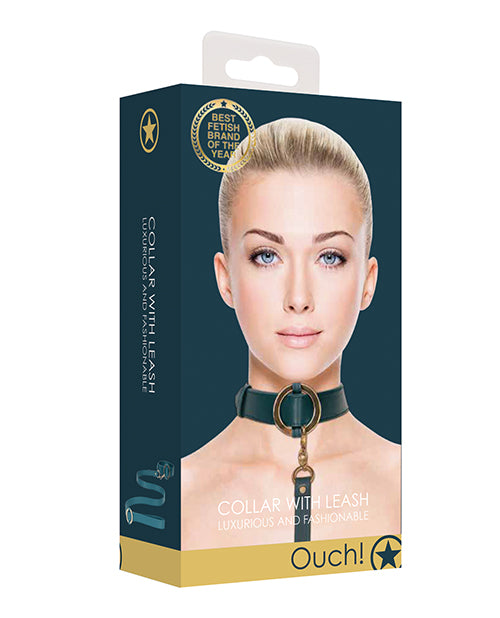 Shots Ouch Collare Halo con Guinzaglio - Verde