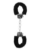 Load image into Gallery viewer, Shots Ouch Black &amp; White Beginner&#39;s Furry Hand Cuffs - Black
