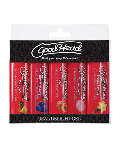 Cargue la imagen en el visor de la galería, GoodHead Edible Oral Delight Gel 5 Pack 1 Oz Assorted Flavors

