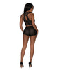 Cargue la imagen en el visor de la galería, Modern Romance Tie Front Halter &amp; Tap Pant Black L/XL
