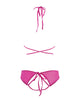 Lataa kuva gallerian katseluohjelmaan, Allure Marley Mesh Peek A Boo Top &amp; Open Panty Hot Pink S/M
