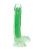 Lataa kuva gallerian katseluohjelmaan, Curve Toys Lollicock 7" Glow In The Dark Silicone Dildo w/Balls - Green
