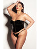 Afbeelding laden in Galerijviewer, FETISH Rider Vinyl Bustier w/Front Zipper &amp; Panty Black 2X
