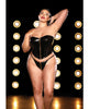 Afbeelding laden in Galerijviewer, FETISH Rider Vinyl Bustier w/Front Zipper &amp; Panty Black 2X
