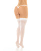 Load image into Gallery viewer, Sheer Thigh High Stockings White O/S
