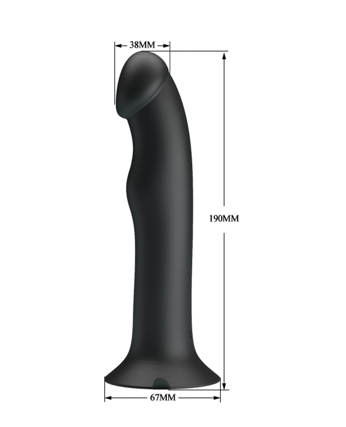 Pretty Love Murray Vibrador e Dildo com Ventosa Pulsante - Preto