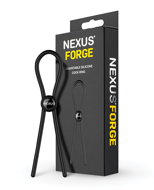 Load image into Gallery viewer, Nexus Forge Single Lasso Silicone Adjustable Cock Ring Black
