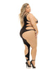 Load image into Gallery viewer, Pink Lipstick Show You How Cut Out Bodystocking Black QN
