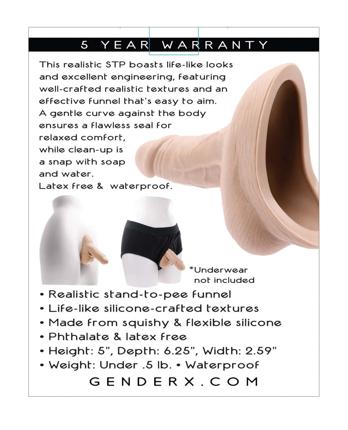 Gender X Silicone Stand To Pee - Light