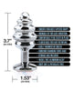 Load image into Gallery viewer, Nixie Honey Dipper Ribbed Metal Rainbow Jeweled Butt Plug - Large
