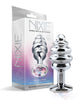 Load image into Gallery viewer, Nixie Honey Dipper Ribbed Metal Rainbow Jeweled Butt Plug - Large
