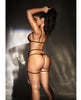 Załaduj obraz do przeglądarki galerii, Mesh Top w/Adjustable Coverage, Garter Belt &amp; Thong Black L/XL
