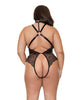 Cargue la imagen en el visor de la galería, Pleasure Collection Crotchless Teddy w/Removable Tassels - Black QN
