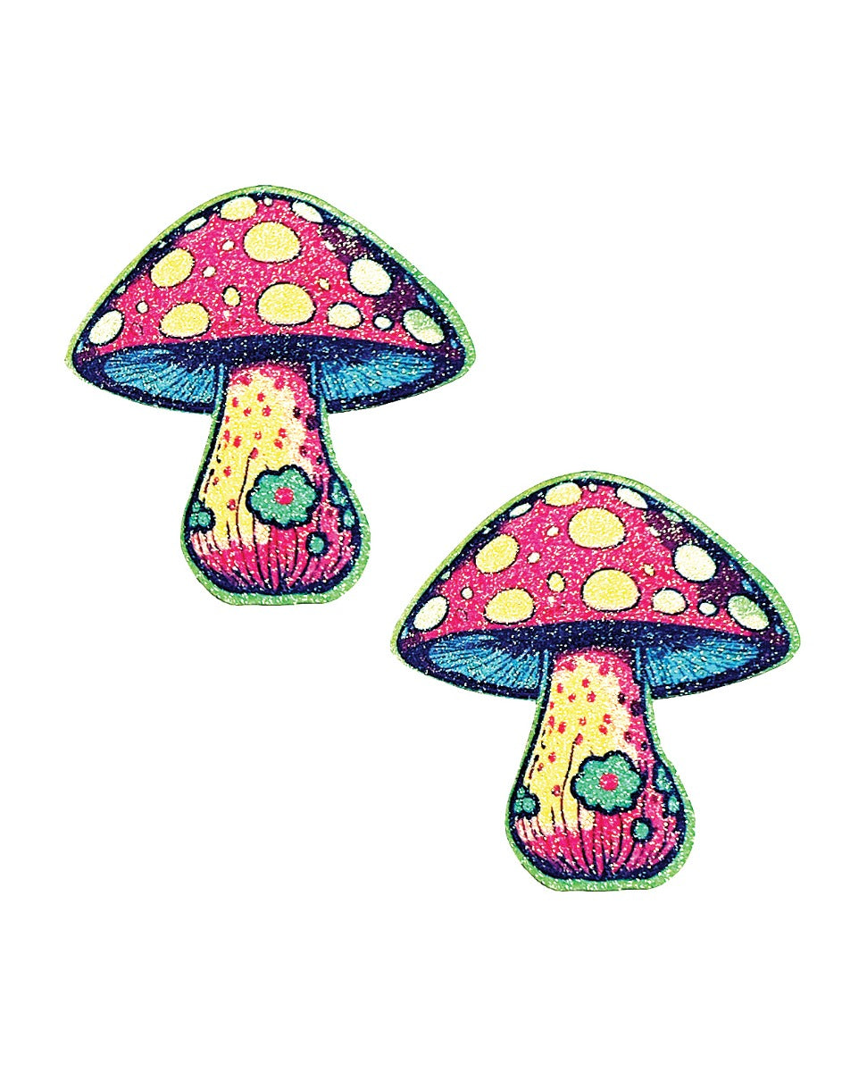 Neva Nude Glitter Shroom Pasties - Red Multi O/S