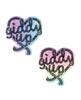 Cargue la imagen en el visor de la galería, Neva Nude Giddy Up Heart Reflective Pasties - Rainbow O/S
