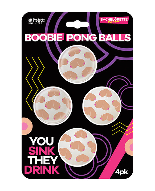 Boobie Beer Pong Balls 4 Pack For Party Drinking Games