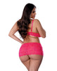 Charger l'image dans la visionneuse de la galerie, Get It Girl Lace Bra w/Skirt &amp; Thong - Pink QN
