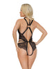 Încărcați imaginea în vizualizatorul Galerie, Pleasure Collection Crotchless Teddy With Removable Tassels Black One Size
