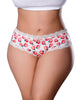 Load image into Gallery viewer, Sweet Treats Crotchless Boy Short w/Wicked Sensual Care Peach Lube - White QN
