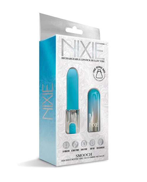 Nixie Smooch Rechargeable Lipstick Vibrator - Blue Ombre - Article product