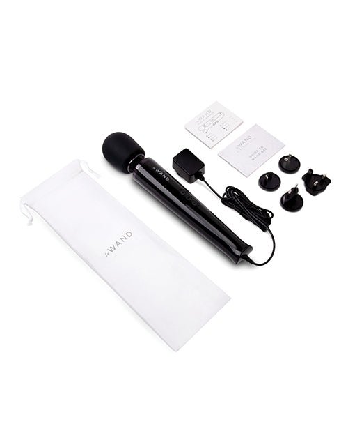 Le Wand Powerful Plug-In Vibrating Massager - Black