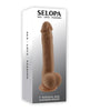 Load image into Gallery viewer, Selopa Natural Feel 7" Flexskin Dildo - Dark
