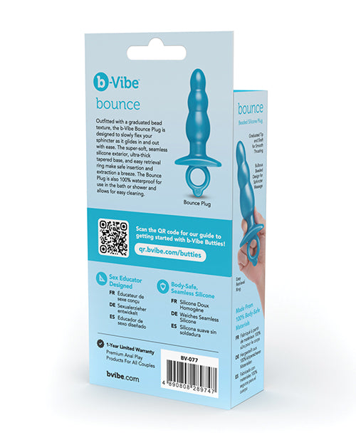 b-Vibe Butties Bounce Beaded Tapered Plug - Blue