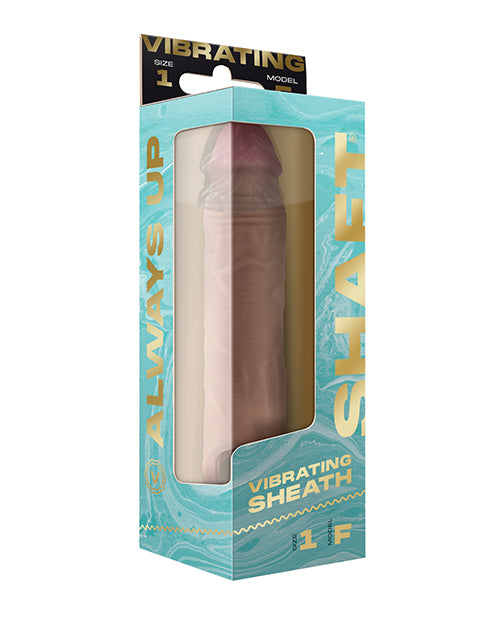 Shaft Flexskin Liquid Silicone 7.8" Vibrating Sheath - Pine