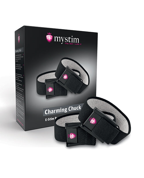 Cargue la imagen en el visor de la galería, Mystim Charming Chuck Strap Set Of 2 With 2mm Adaptor For Compatible Use
