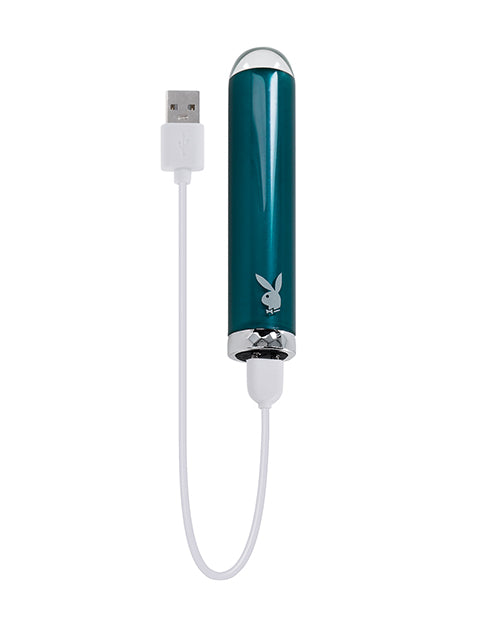 Playboy Pleasure Emerald Bullet Vibrator - Deep Teal | Buy Online in Canada Playboy Pleasure Emerald Bullet Vibrator - Deep Teal | Buy Online in Canada