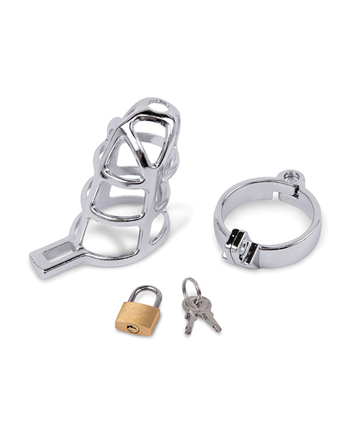 Load image into Gallery viewer, Lockmaster 3.75 Inch Stainless Steel Prisoner Cock Cage Silver
