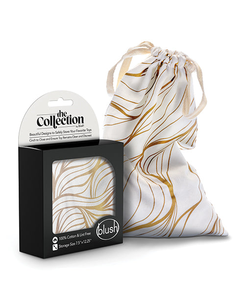 Blush The Collection Embrace Toy Bag Soft Cotton Storage With Drawstring Privacy
