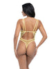 Carica l'immagine nel visualizzatore Galleria, Tiana Scallop Lace &amp; Mesh Underwire Teddy - Pale Banana L/XL
