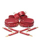 Load image into Gallery viewer, Master Series Crimson Captive Thigh, Wrist, Ankle Hog Tie Restraints - Red
