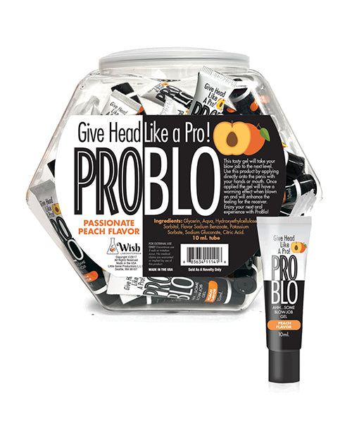 Pro Blo Oral Pleasure Gel 65 Pack Peach 10 ml Fishbowl