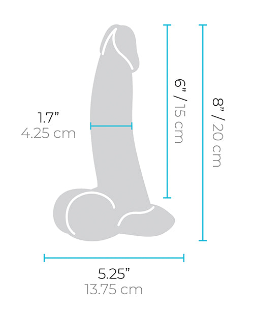 b-Vibe Slipskin 8" Curvy - Cream
