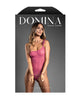Cargue la imagen en el visor de la galería, Domina One-Shoulder Sheer Mesh Teddy w/Rope Cuffs - Pink S/M
