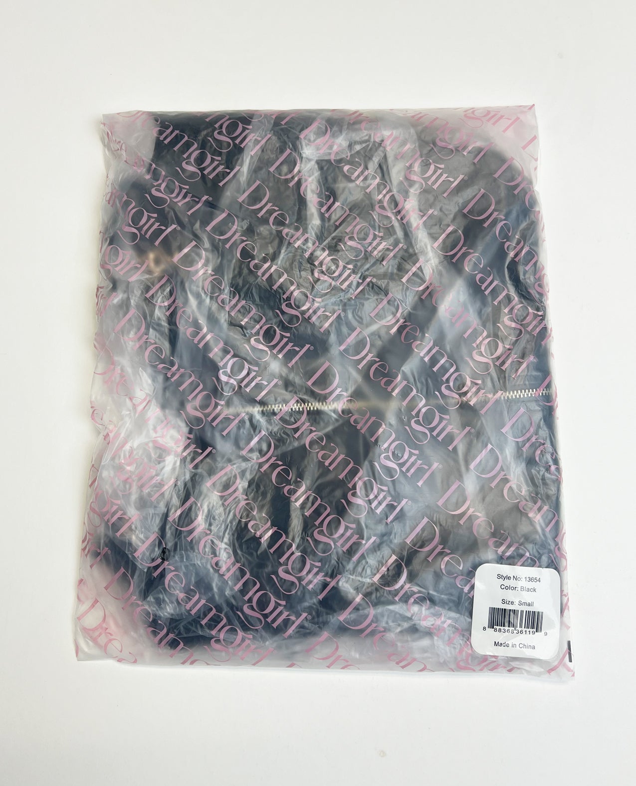 Embroidered Stretch Faux Leather and Mesh Chemise - Black MD