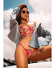 Charger l'image dans la visionneuse de la galerie, Seductive Garden Floral Mesh Bralette w/G-String 2 pc Set - Multi-Color S/M
