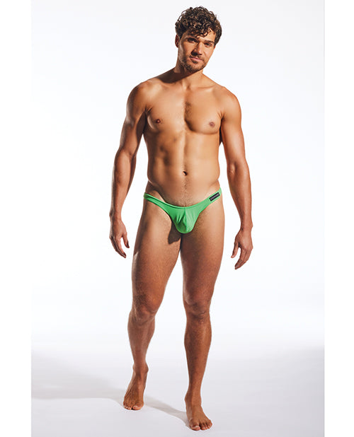 Cocksox Enhancing Pouch Thong Palm Leaf Green Large