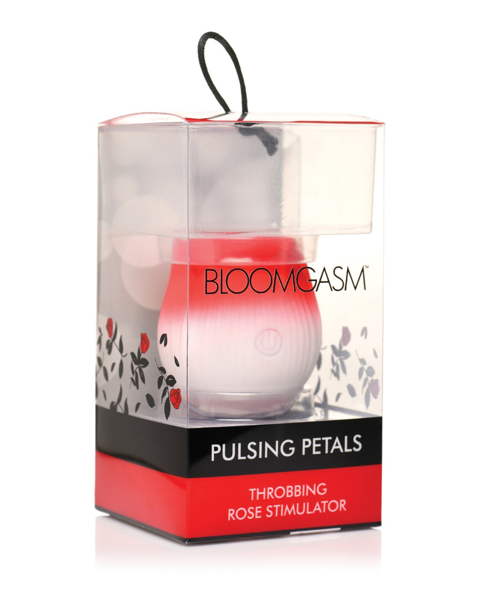 Bloomgasm Pulsing Petals Throbbing Rose Stimulator - Red