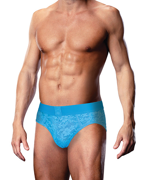 Prowler Lace Open Back Brief - Blue LG