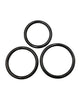 Load image into Gallery viewer, Rouge Black Stainless Steel 3 Piece Cock Ring Set - Black
