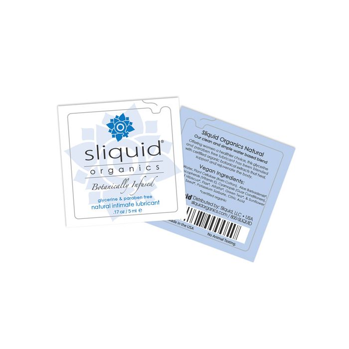 Sliquid Organics Natural Intimate Lubricant Pillow Pack 0.17 Ounce
