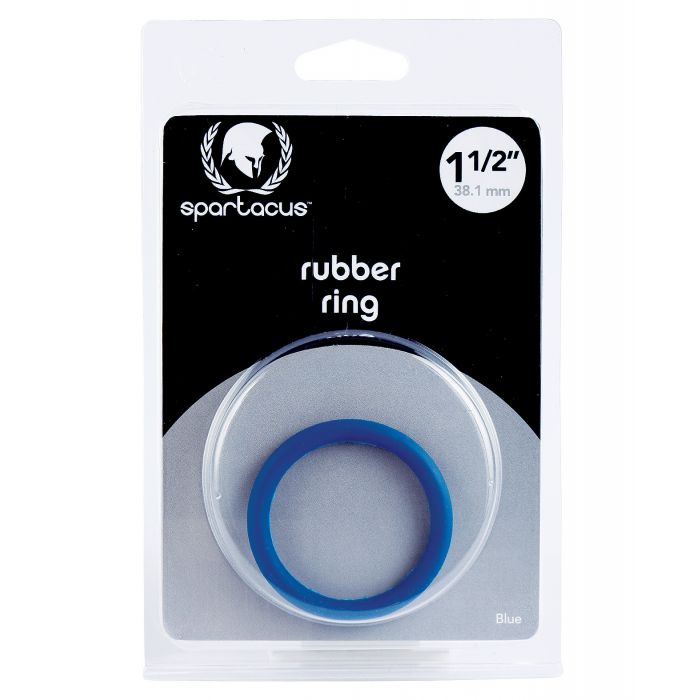 Spartacus 1.5" Rubber Cock Ring - Blue