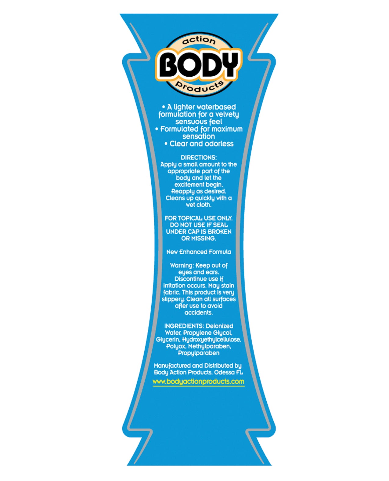 Lubrifiant pe bază de apă Body Action Ultra Glide - sticlă de 2,3 oz