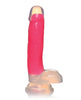 Load image into Gallery viewer, Curve Toys Lollicock 7" Glow In The Dark Silicone Dildo w/Balls - Pink
