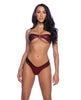 Bild in den Galerie-Viewer laden, Shimmer Tie Back Tube Top w/Cheeky Panty 2 pc Set - Red O/S
