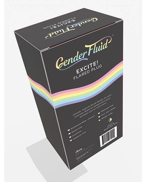 Load image into Gallery viewer, Gender Fluid Excite! Flared Plug - Silver

