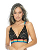 Ladda bilden i Galleri Viewer, Pride Lace Rainbow Strappy Halter Top Black O/S
